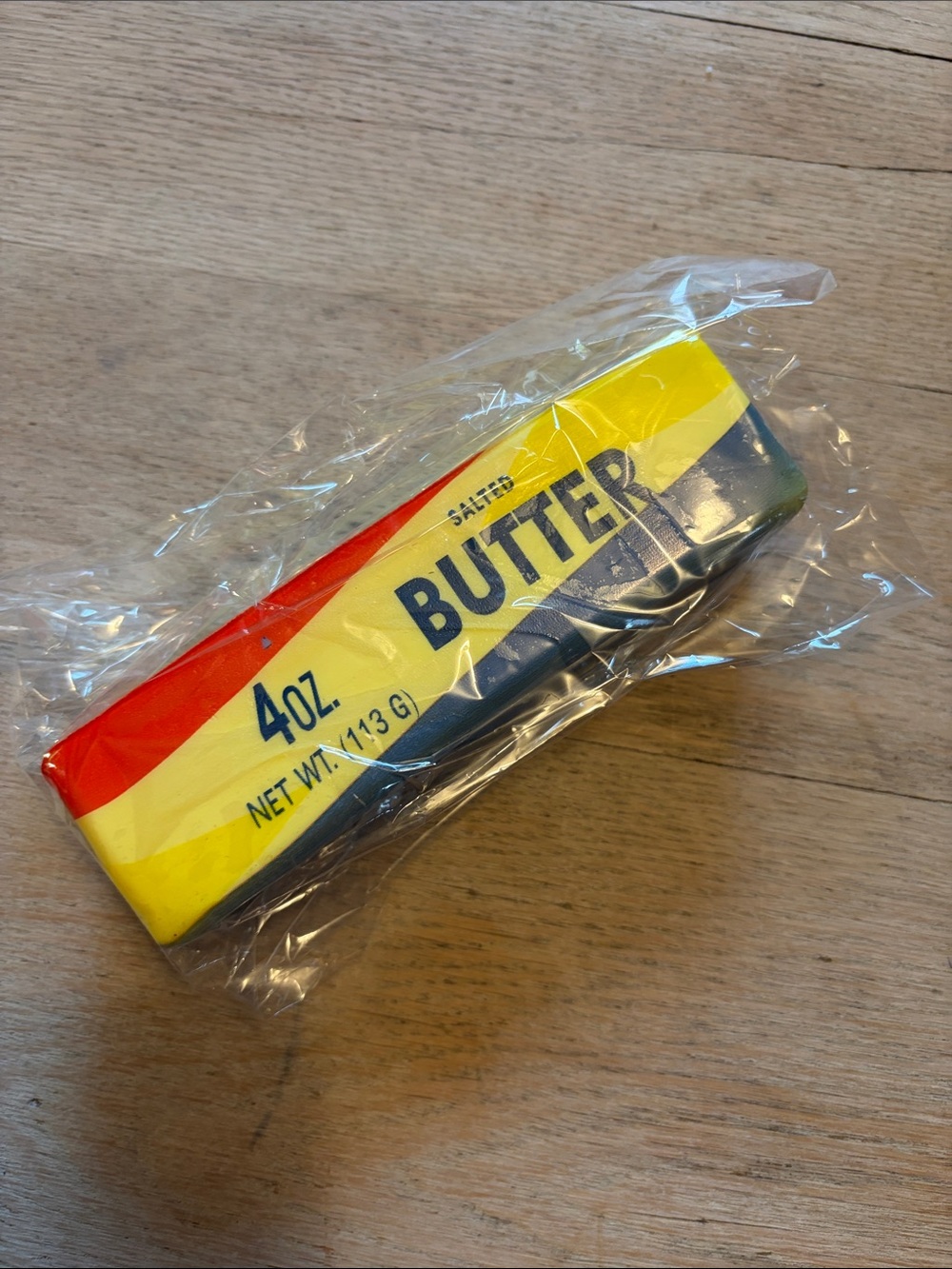 Salted Butter Stick Squishy Fidget 4 oz Fast Rise Foam